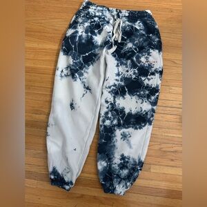 RARE Civil Regime Marbled Jogger Sweatpants - Navy and White